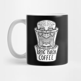 Skull Long Black Coffee Mug